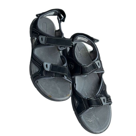 Khombu Women's Black Gray Adjustable Strap River Walk Hiking Sandals Size 9M - Picture 7 of 13